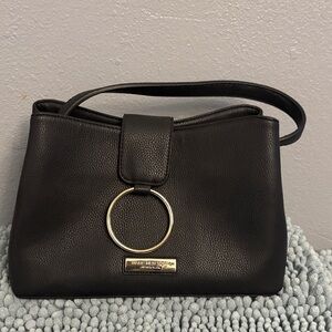 Marc New York Black Shoulder Bag with Gold Ring Accent Purse us like new